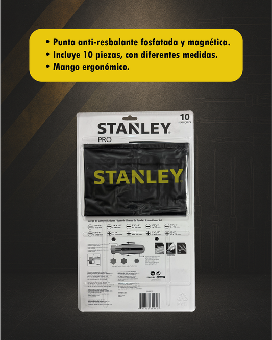 Juego de Destornilladores Pro 10 Piezas – Stanley