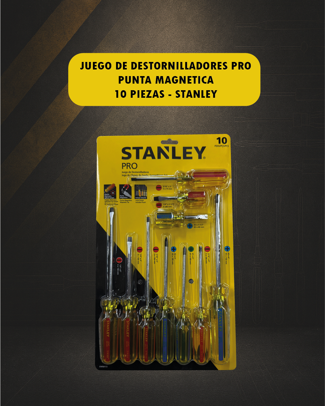 Juego de Destornilladores Pro 10 Piezas – Stanley