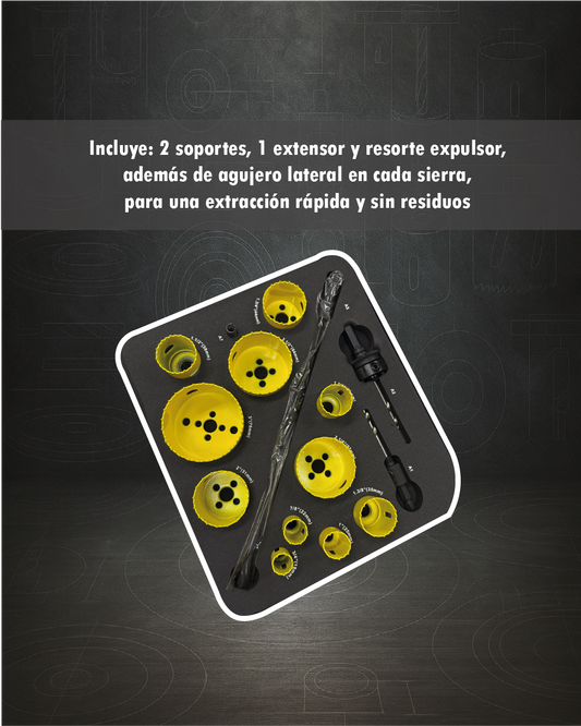 Juego de Sierra Copa Corte Profundo - 11 Piezas (3/4" a 3") - Starrett