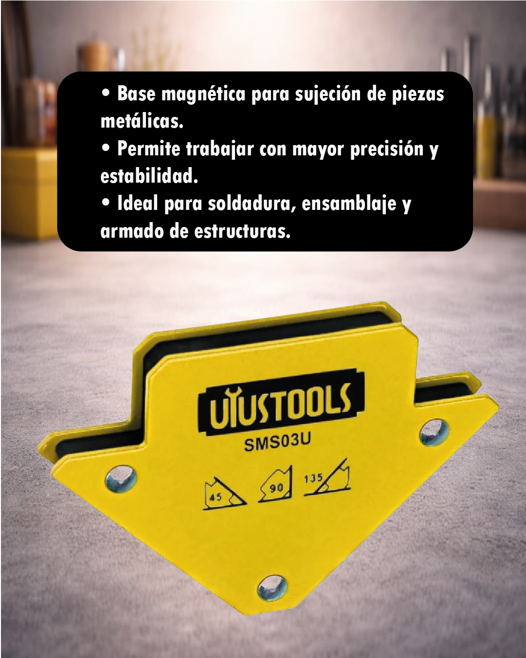 Base Magnética para Soldar 25LB, 50LB y 75LB | Uyustools