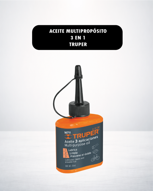 Aceite Multipropósito 3 en 1 - Truper - 30 ml