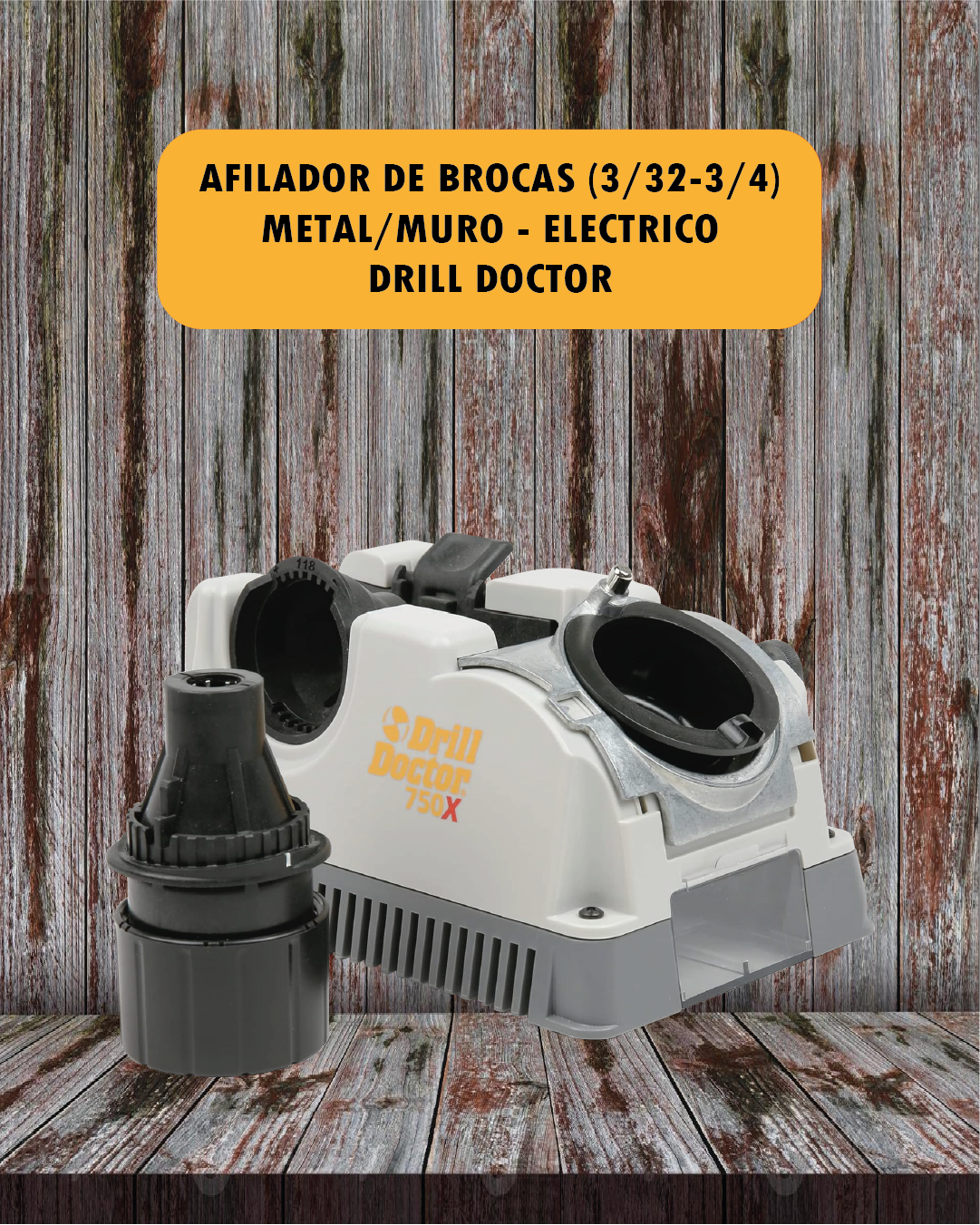 Afilador de Brocas Eléctrico 3/32" a 3/4" Metal y Muro – Drill Doctor