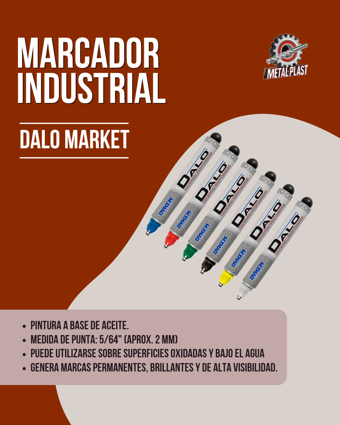 Marcador Industrial para Metal 5/64" - DALO Marker