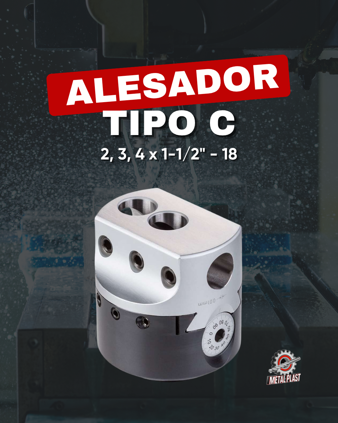 Alesador Tipo C 2", 3" y 4" x 1-1/2"-18 - Vertex