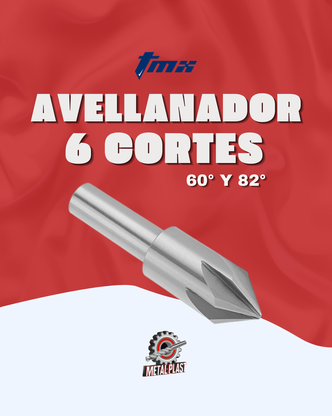 Avellanador 6 Cortes - HSS 60° y 82° - Toolmex