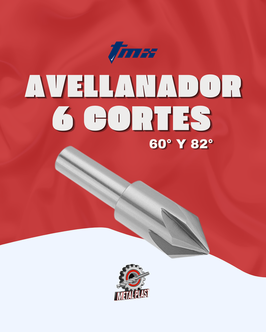 Avellanador 6 Cortes - HSS 60° y 82° - Toolmex