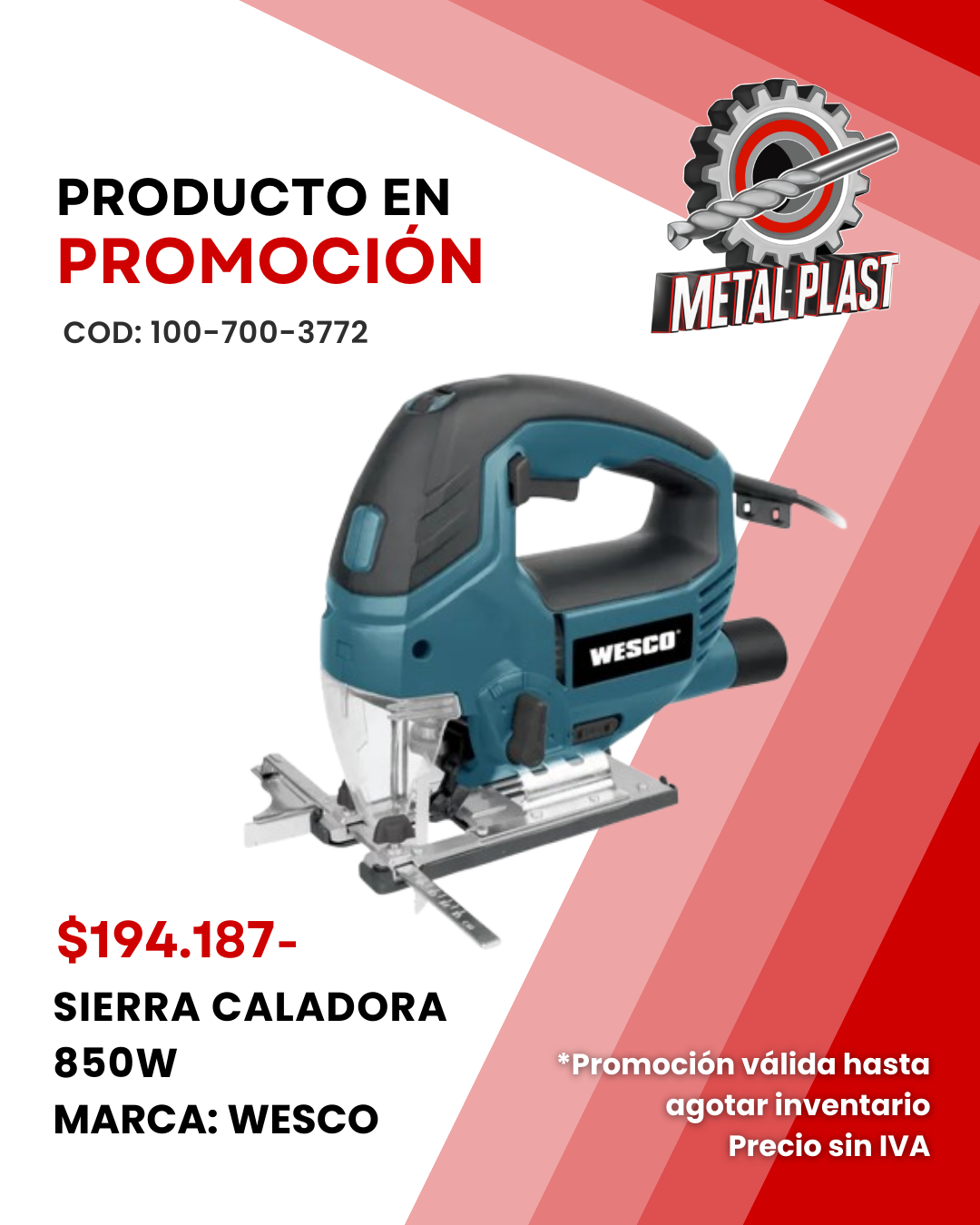 Sierra Caladora 850W - WESCO