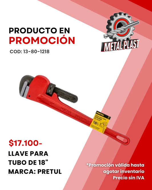 Llave para Tubo de 18" - PRETUL