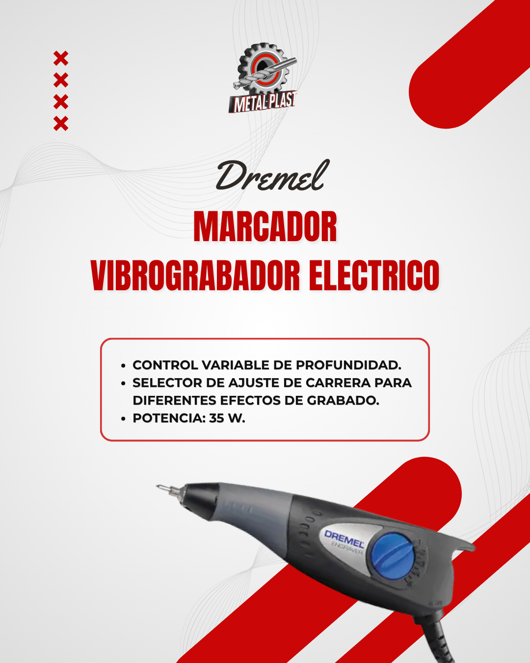 Marcador Vibrograbador Eléctrico - Dremel