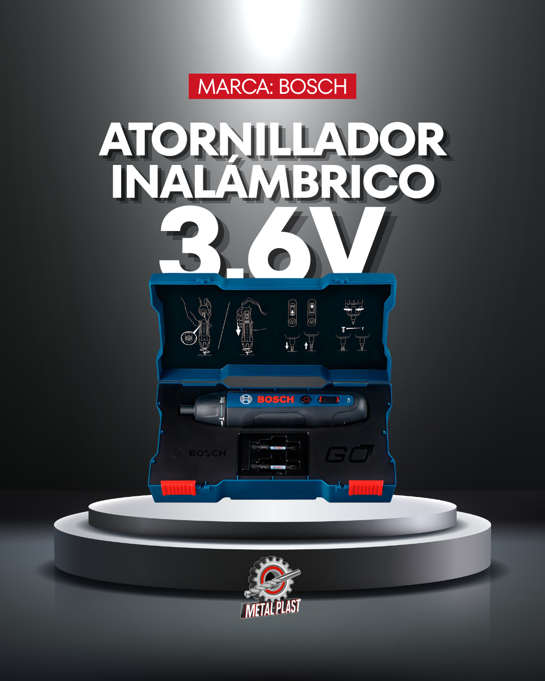 Atornillador Inalámbrico - 3.6V - Bosch GO